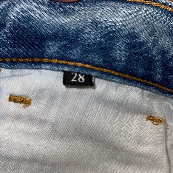 7 For All Mankind Womens Star Panel Easy‎ Straight Button Fly Jeans Blue Size 28 - Picture 11 of 16